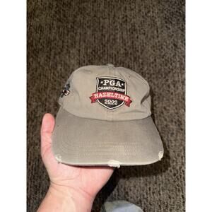 2002 PGA Championship Hazeltine AHEAD Golf Hat Cap Adjustable Khaki 84th